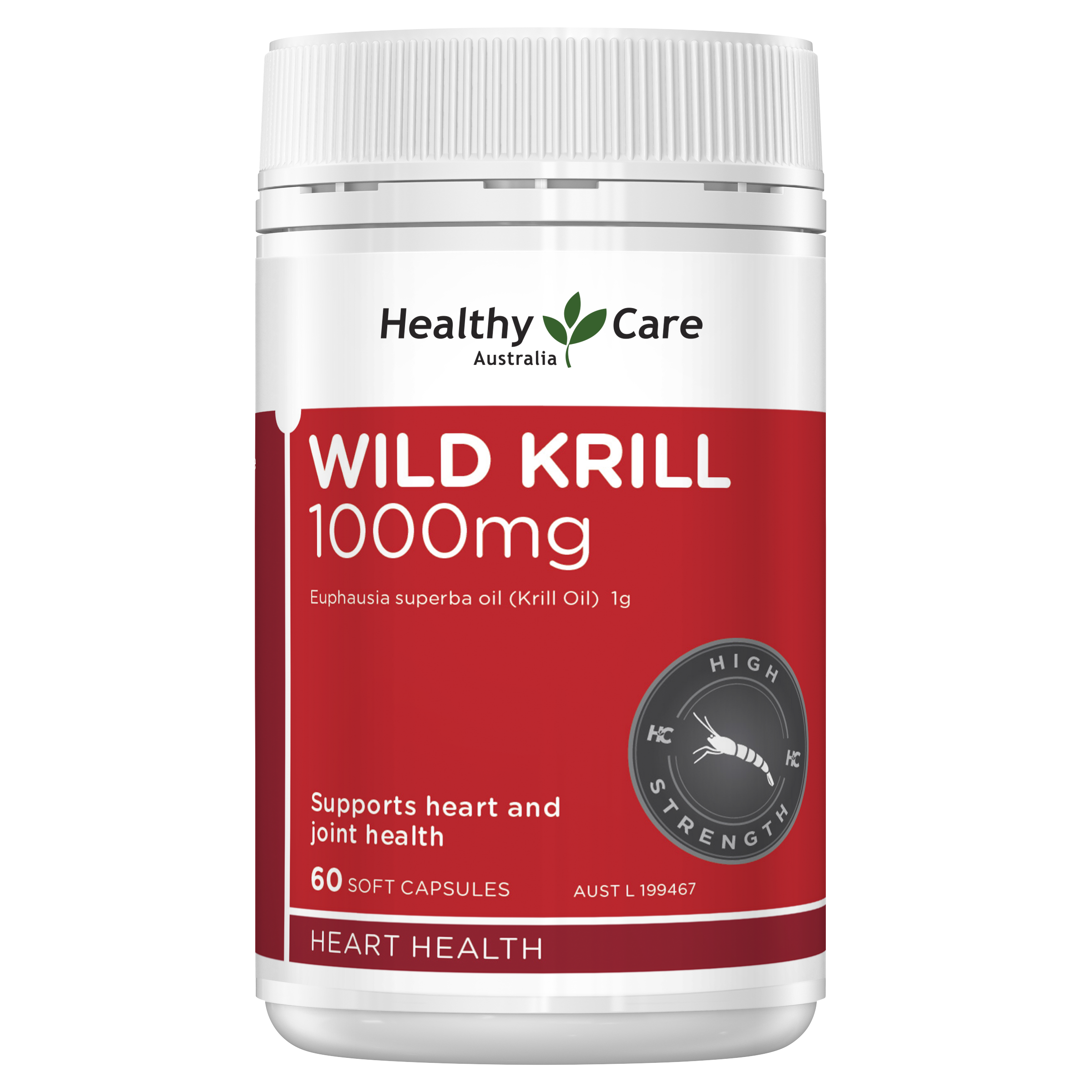 Healthy Care Wild Krill Oil 1000mg 60 Capsules