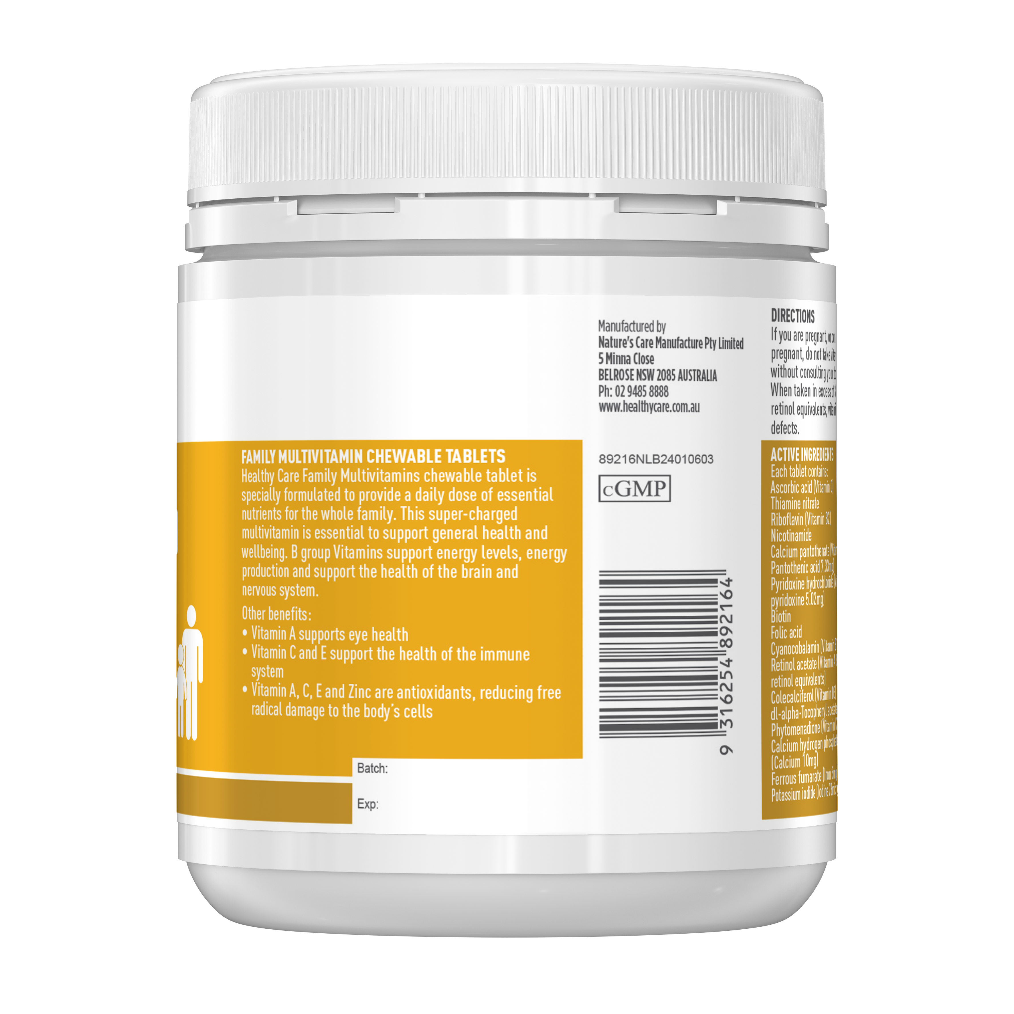 Healthy Care Family Multivitamin 200 Tablets