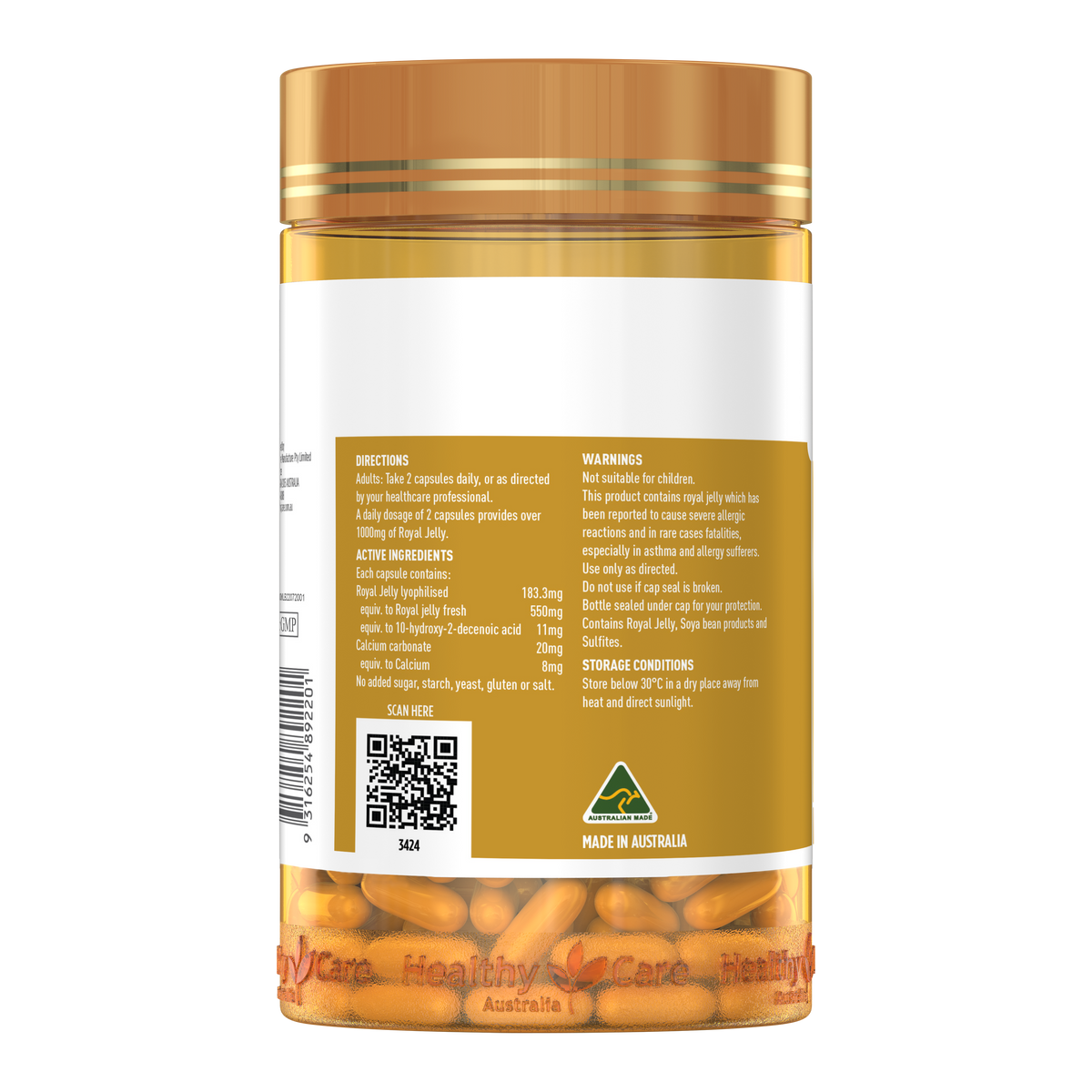 Healthy Care Premium Royal Jelly 365 Capsules