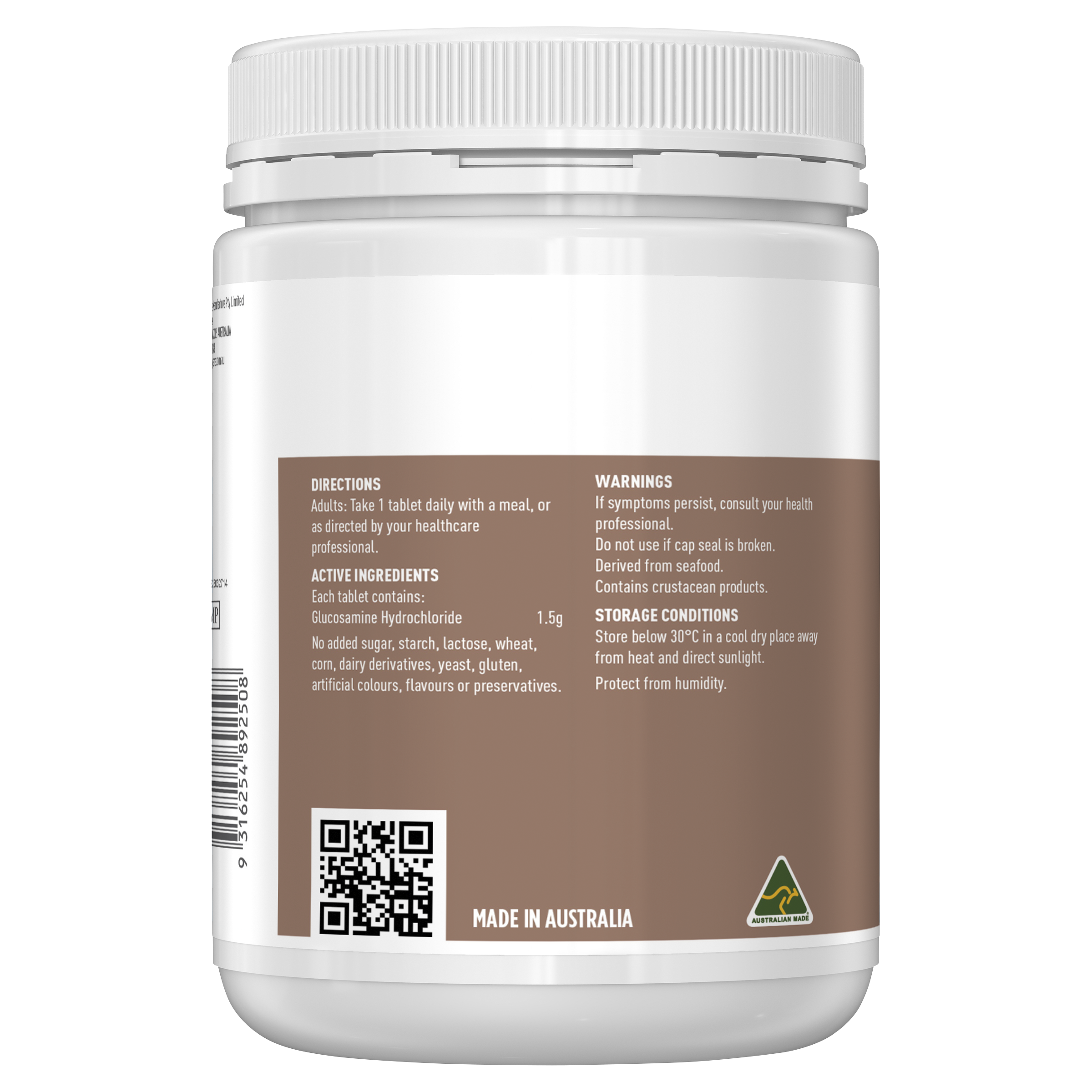 Healthy Care Glucosamine HCL 1500mg - 400 Tablets