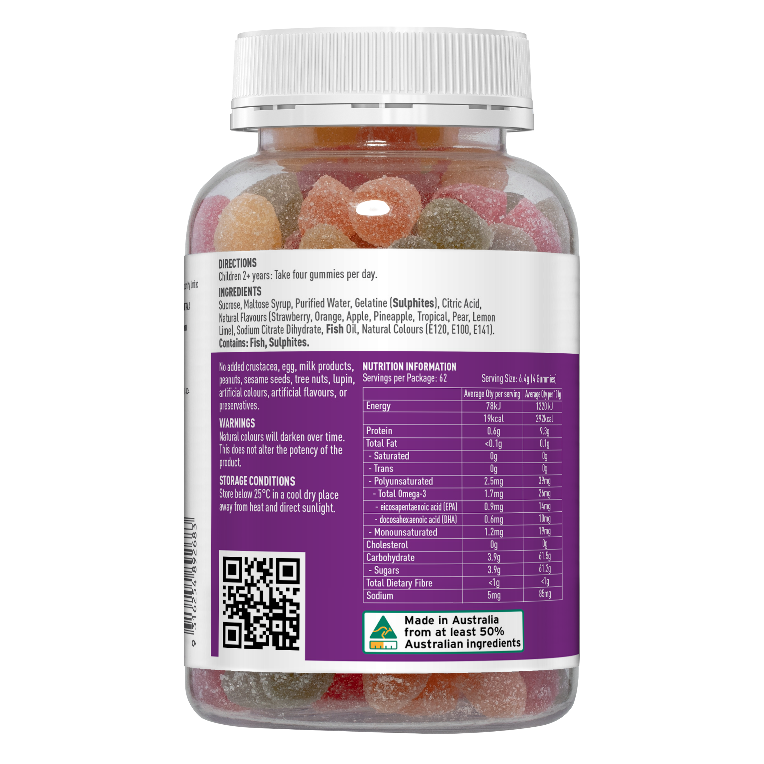 Healthy Care Kids Gummy Omega-3 250 Gummies