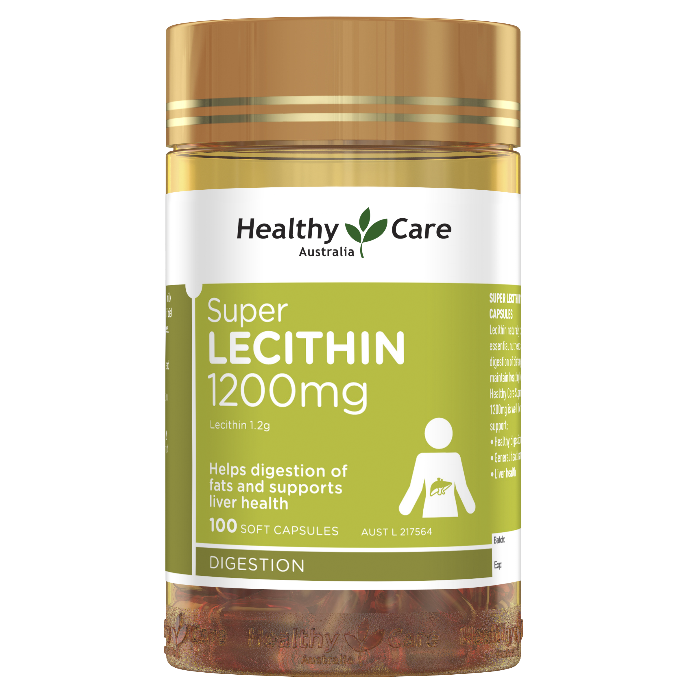 Healthy Care Super Lecithin 1200mg - 100 Capsules