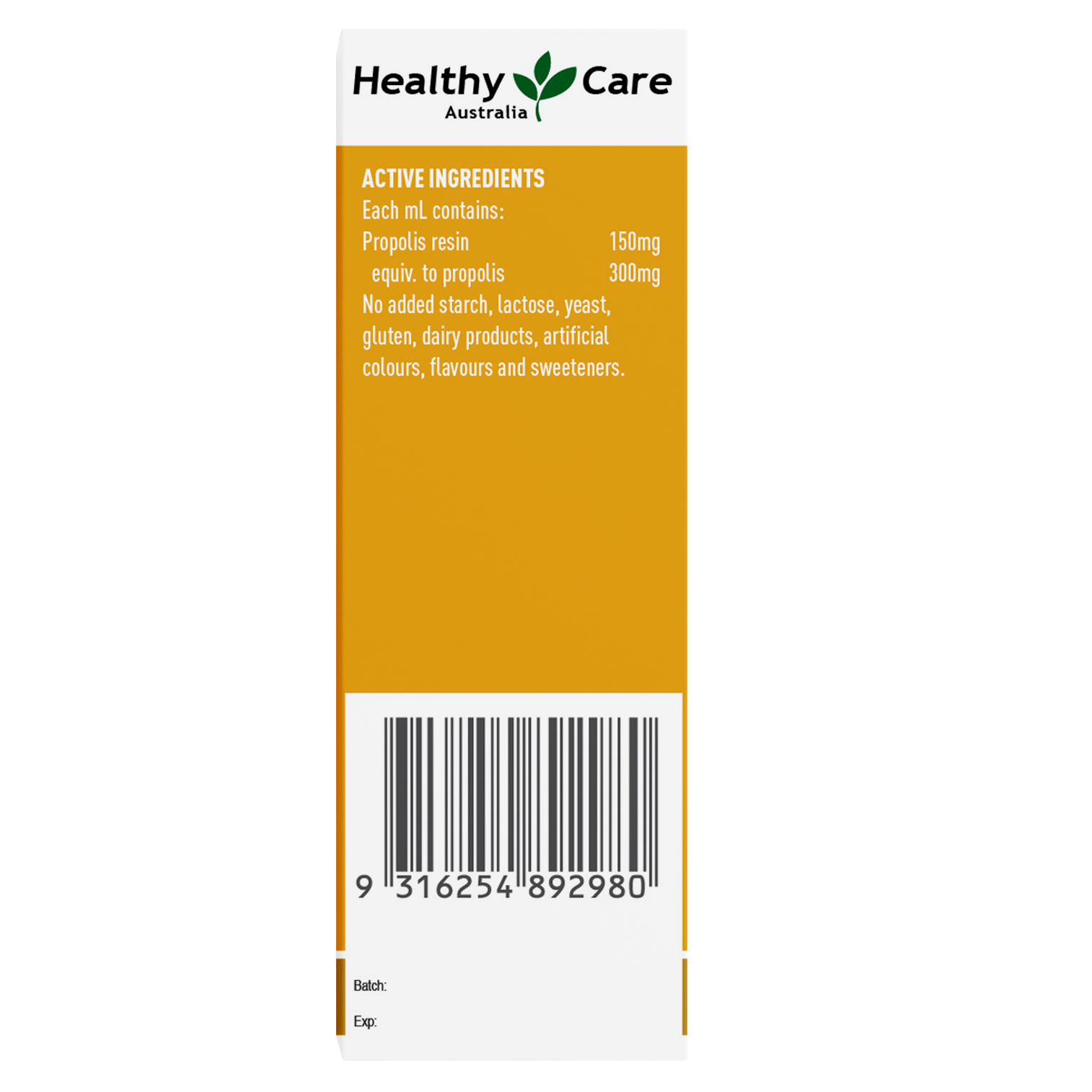 Healthy Care Propolis Liquid Extract Alcohol Free