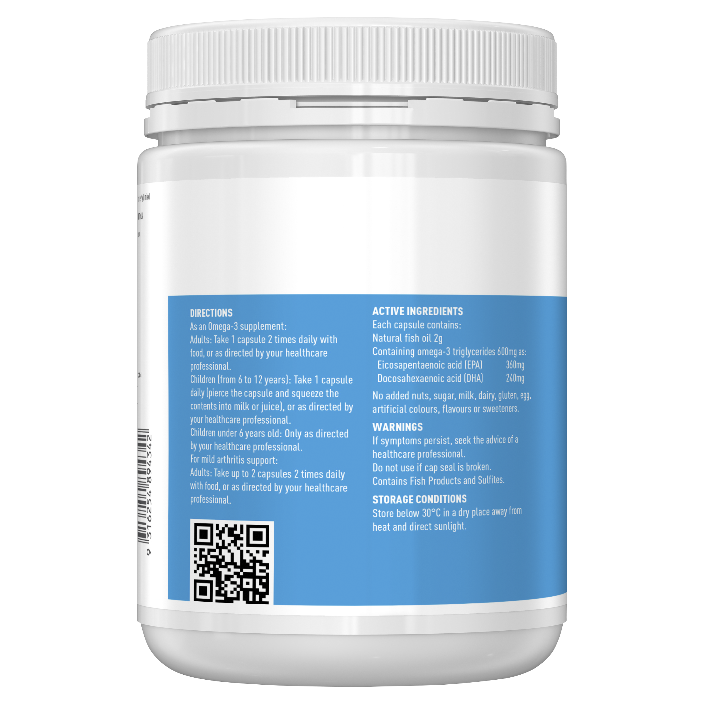 Healthy Care Odourless Fish Oil 2000mg - 200 Capsules - Healthy Care Australia