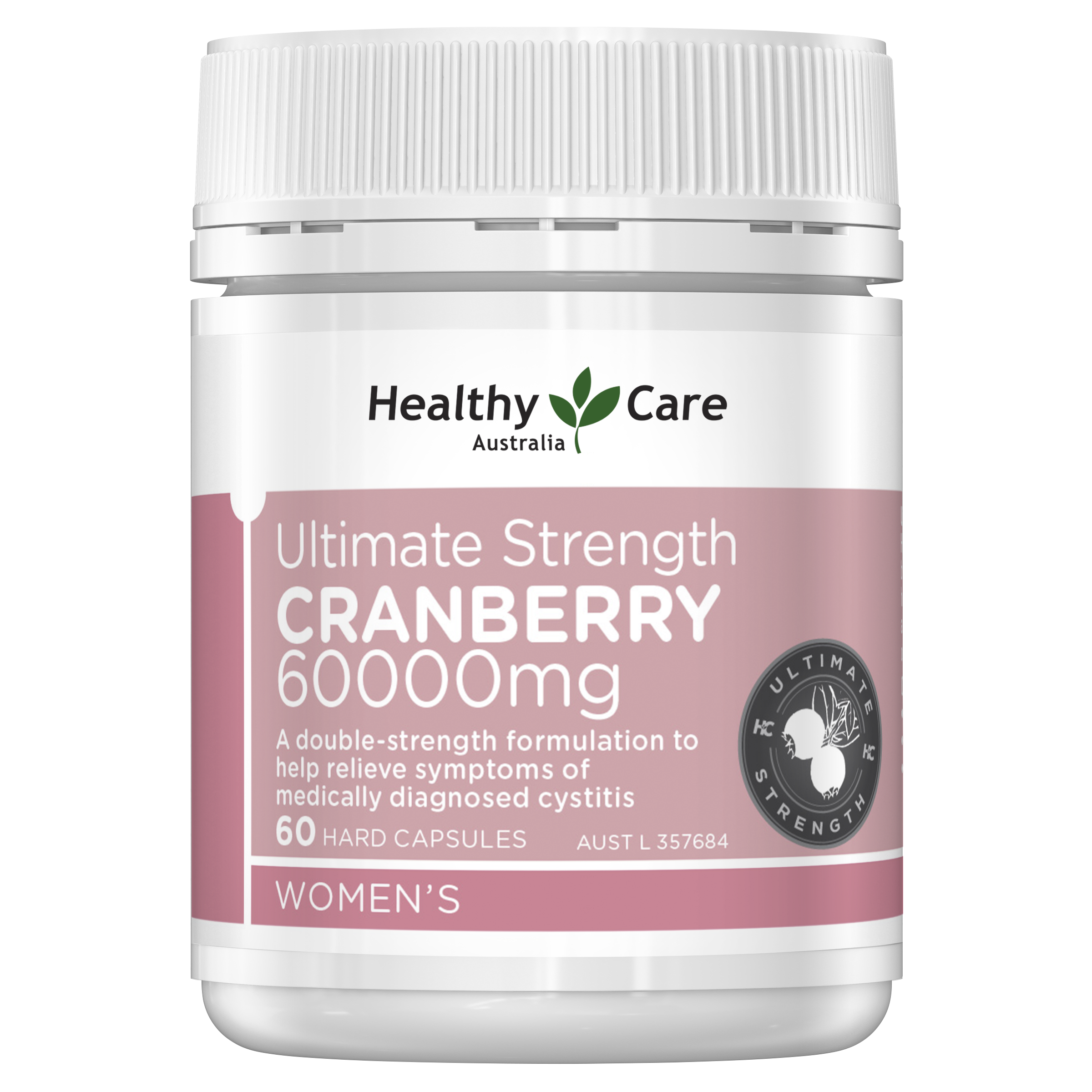 Healthy Care Ultimate Strength Cranberry 60000mg - 60 capsules - Healthy Care Australia
