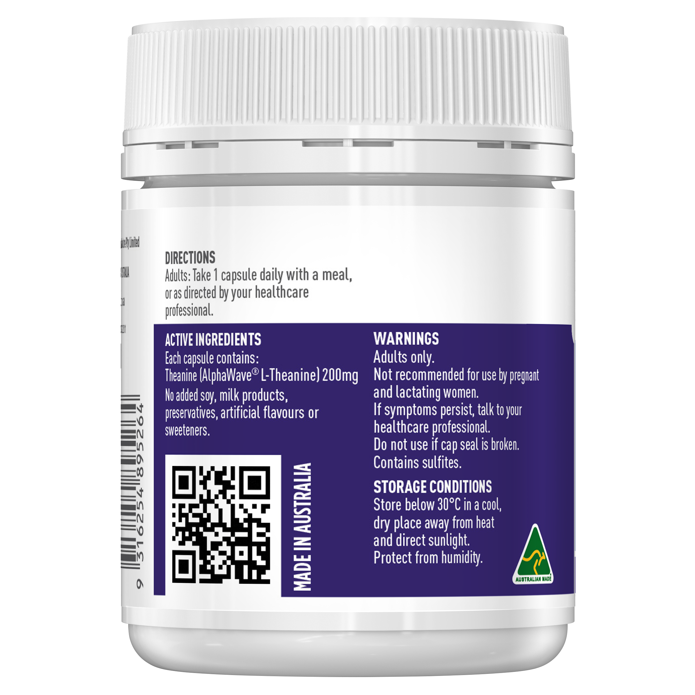 L-Theanine 200mg 60 tablets