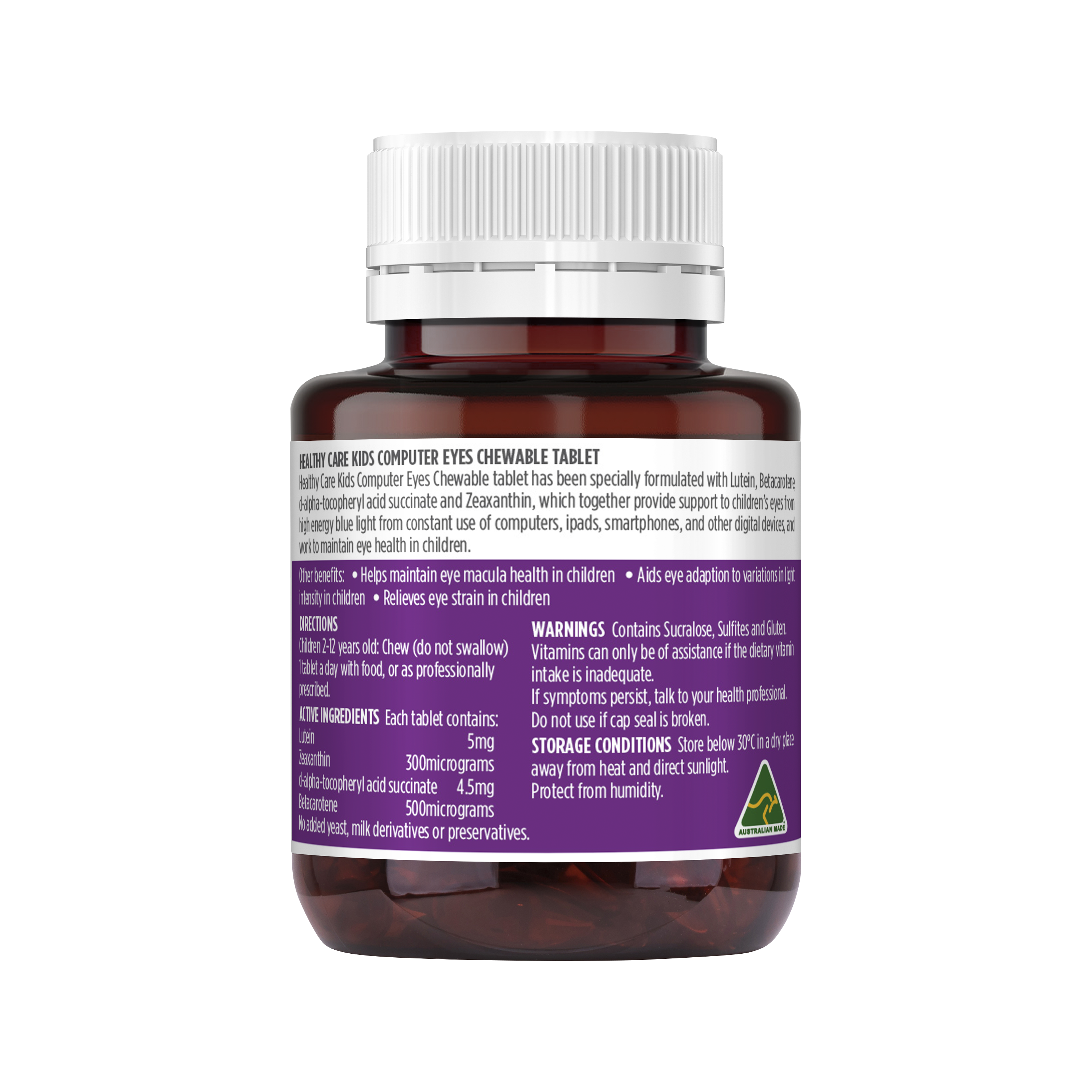 Healthy Care Kids Computer Eye - 60 chewable tablets - Healthy Care Australia