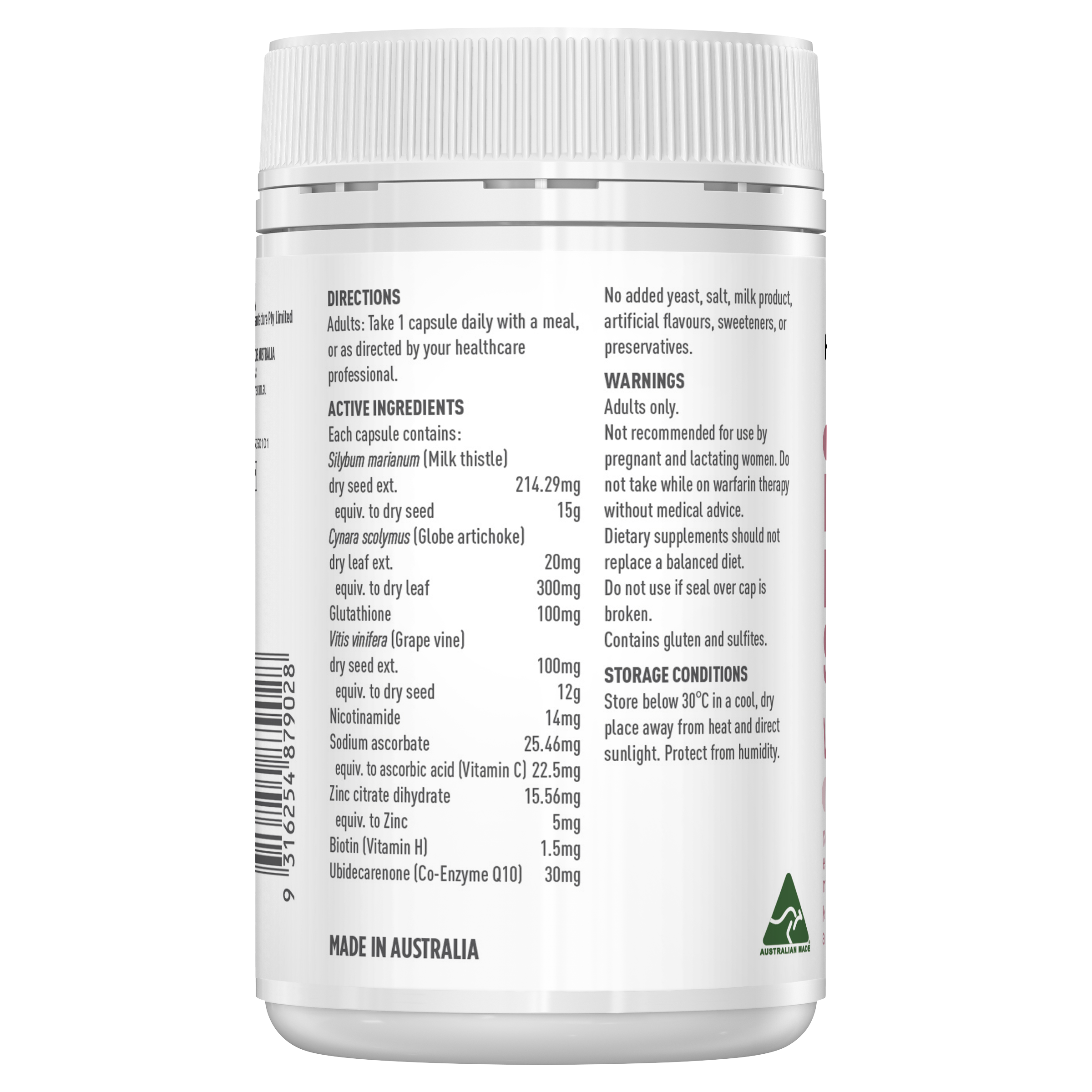 Healthy Care Plus Beauty & Liver Support with CoQ10 90 Capsules