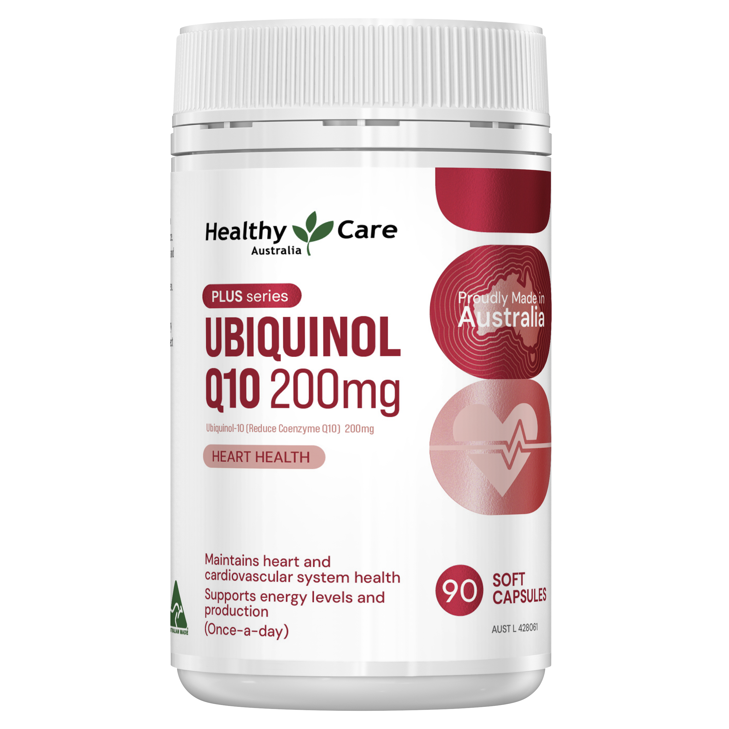 Healthy Care Plus Ubiquinol Q10 200mg 90 Capsules