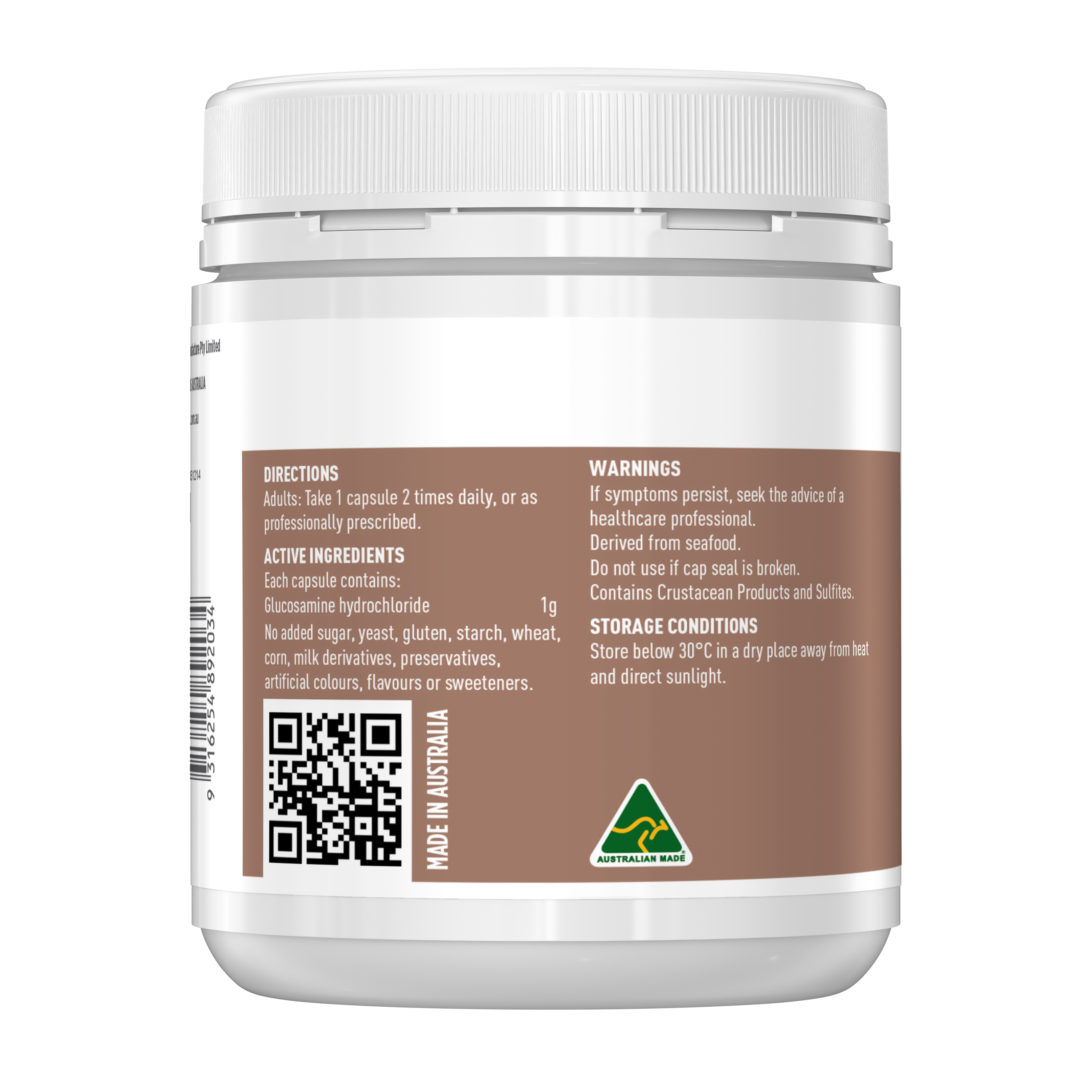 Healthy Care Glucosamine HCL 1000mg - 200 Capsules - Healthy Care Australia