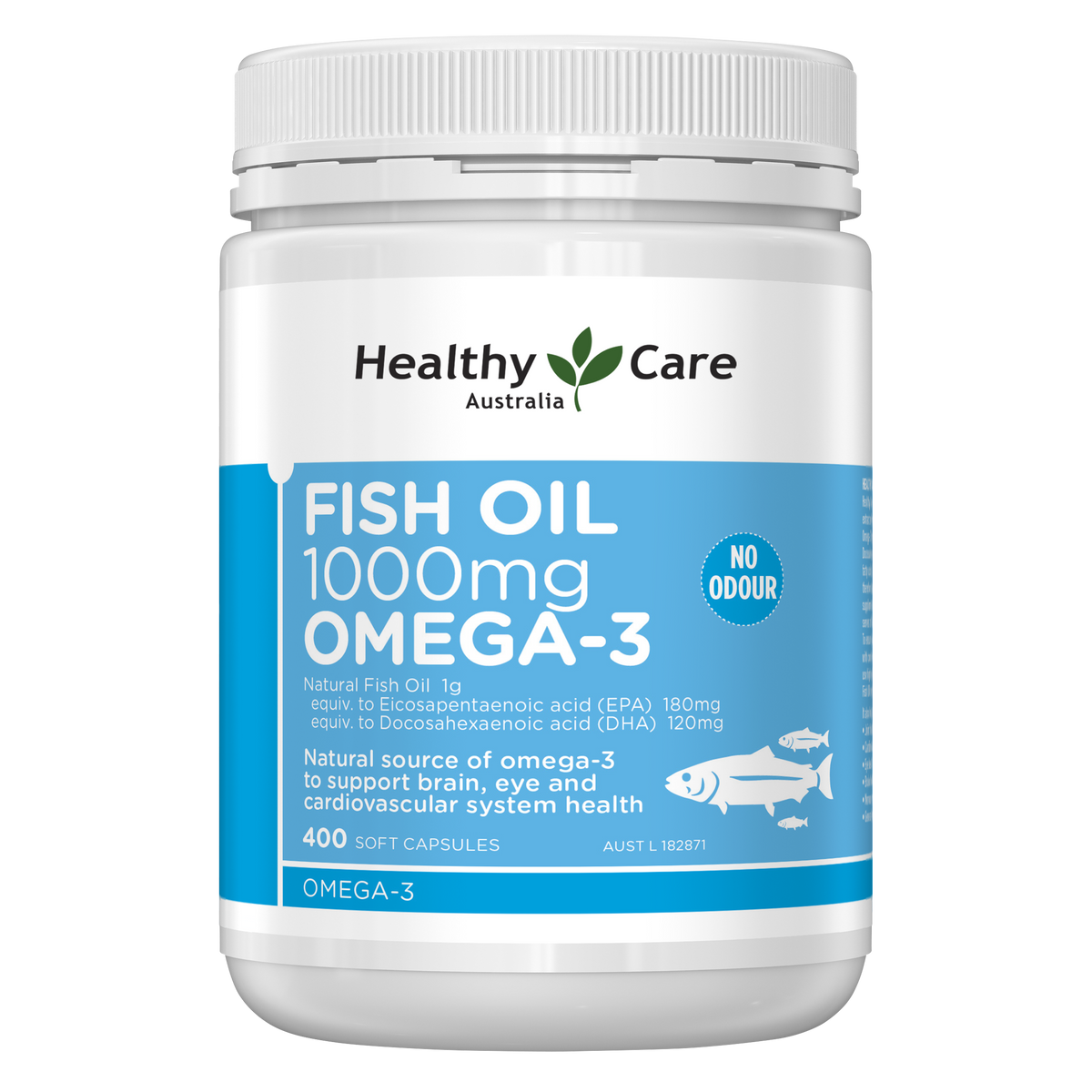 Healthy Care Fish Oil 1000mg Omega-3 - 400 capsules
