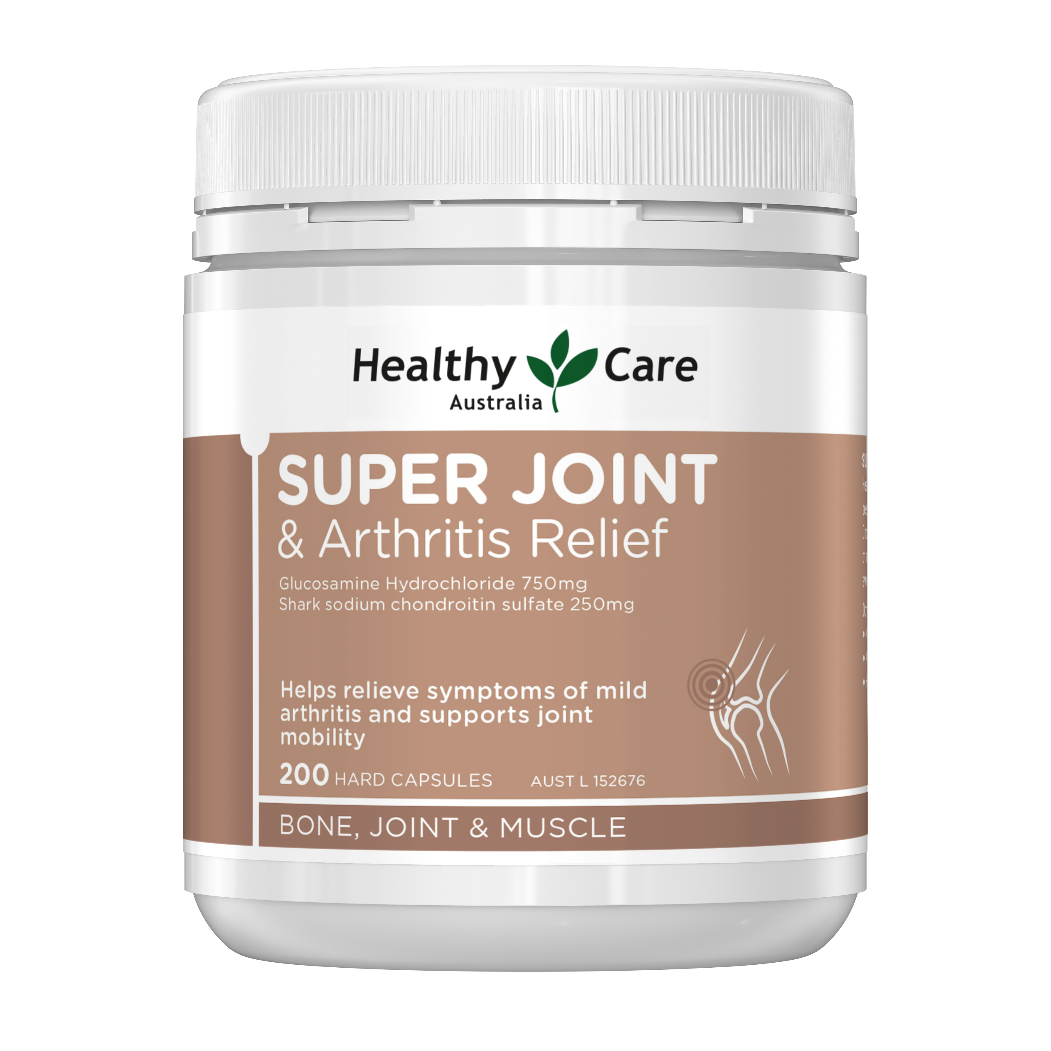 Healthy Care Super Joint & Arthritis Relief - 200 Capsules - Healthy Care Australia