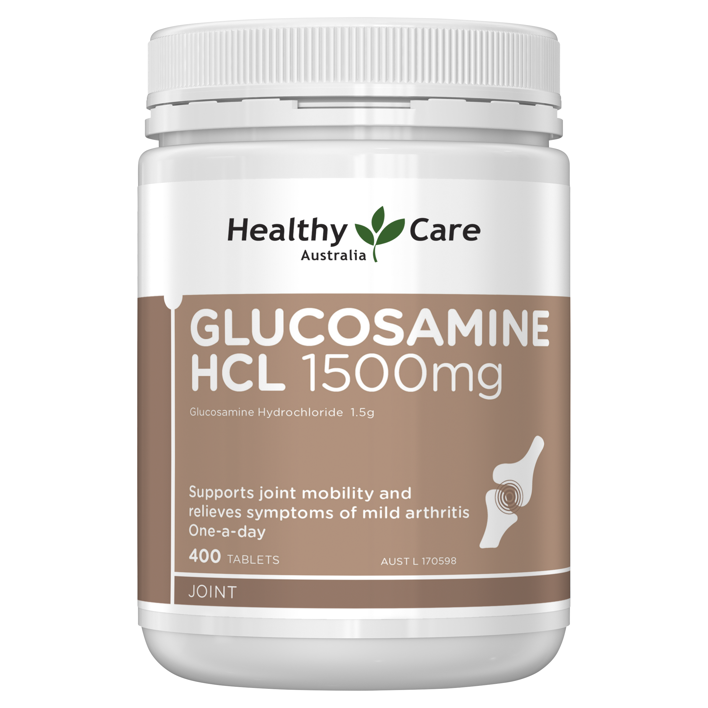 Healthy Care Glucosamine HCL 1500mg - 400 Tablets