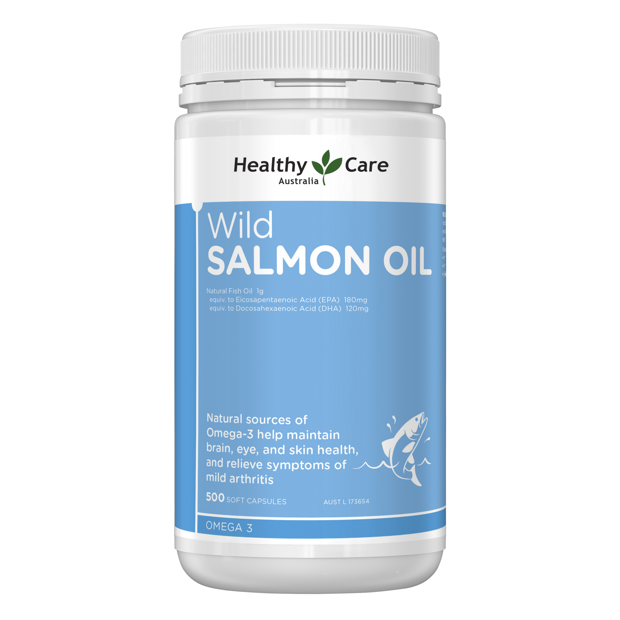 Healthy Care Wild Salmon Oil 1000mg 500 Capsules