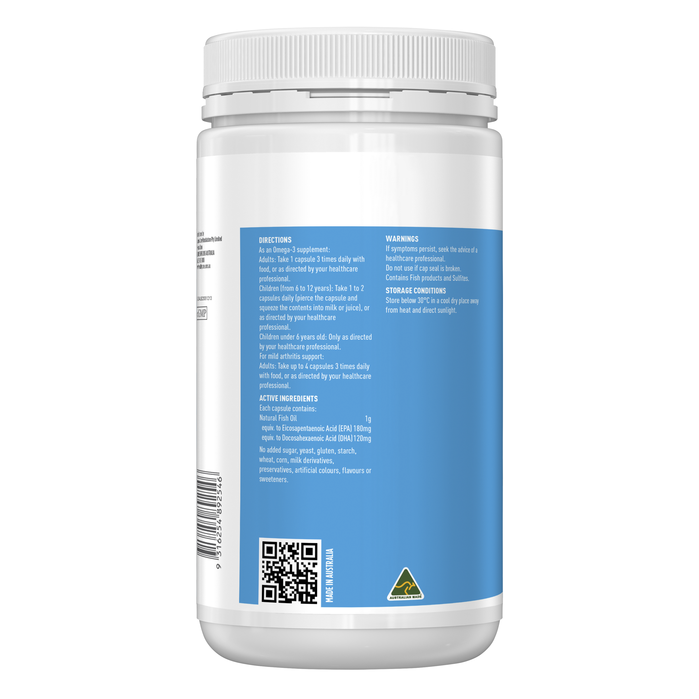 Healthy Care Wild Salmon Oil 1000mg 500 Capsules