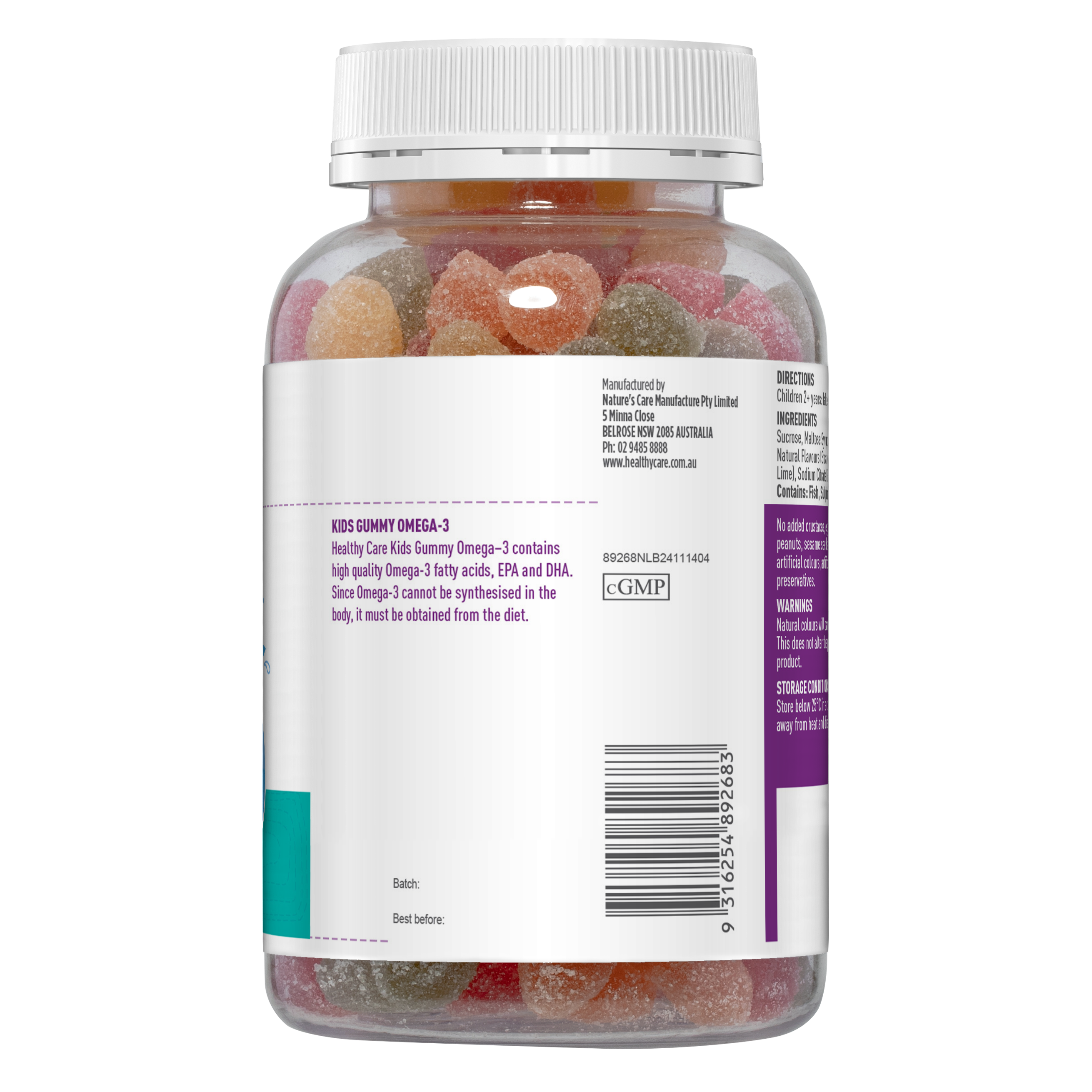 Healthy Care Kids Gummy Omega-3 250 Gummies