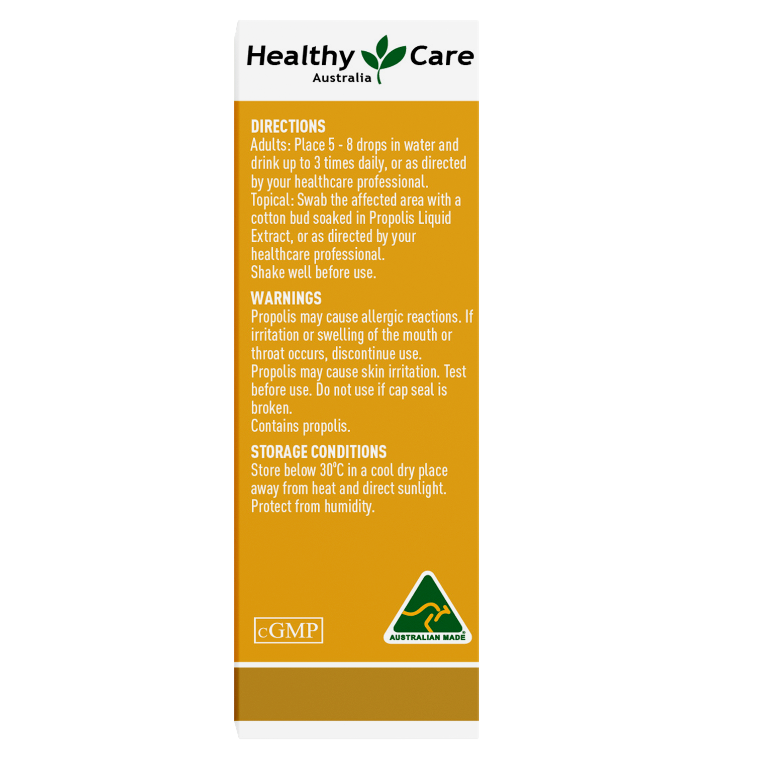 Healthy Care Propolis Liquid Extract Alcohol Free