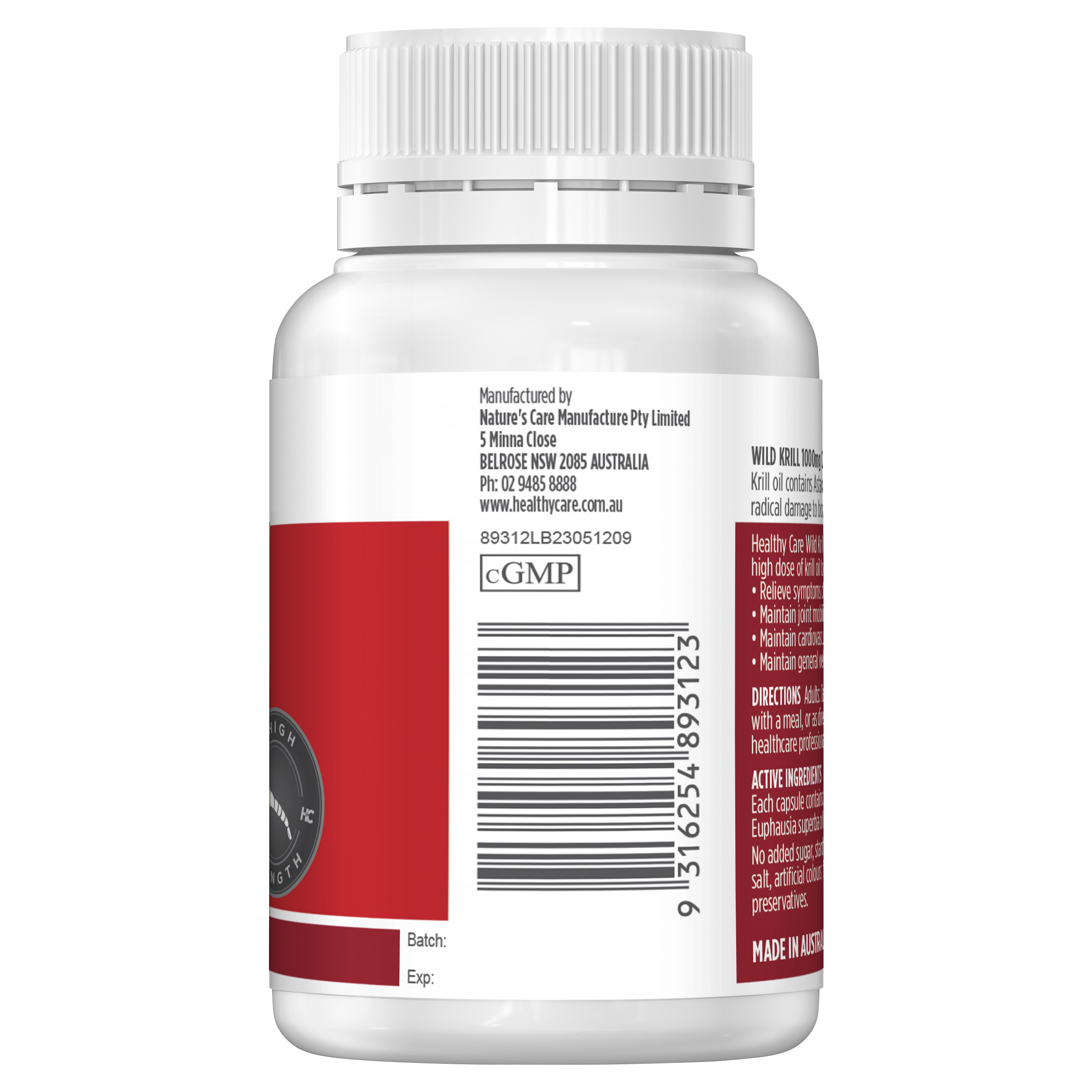 Healthy Care Wild Krill Oil 1000mg 30 Capsules