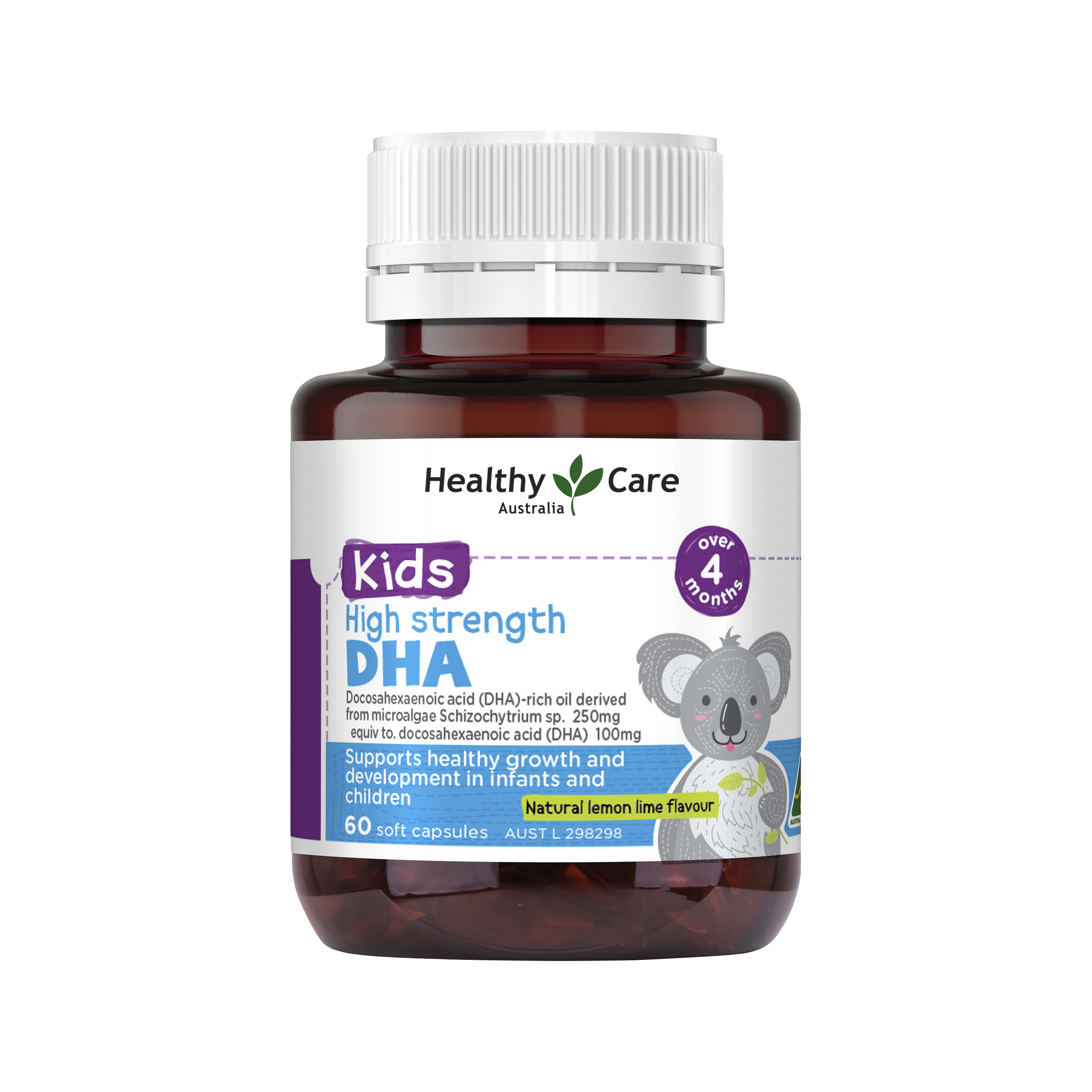 Healthy Care Kids High Strength DHA  60 Capsules