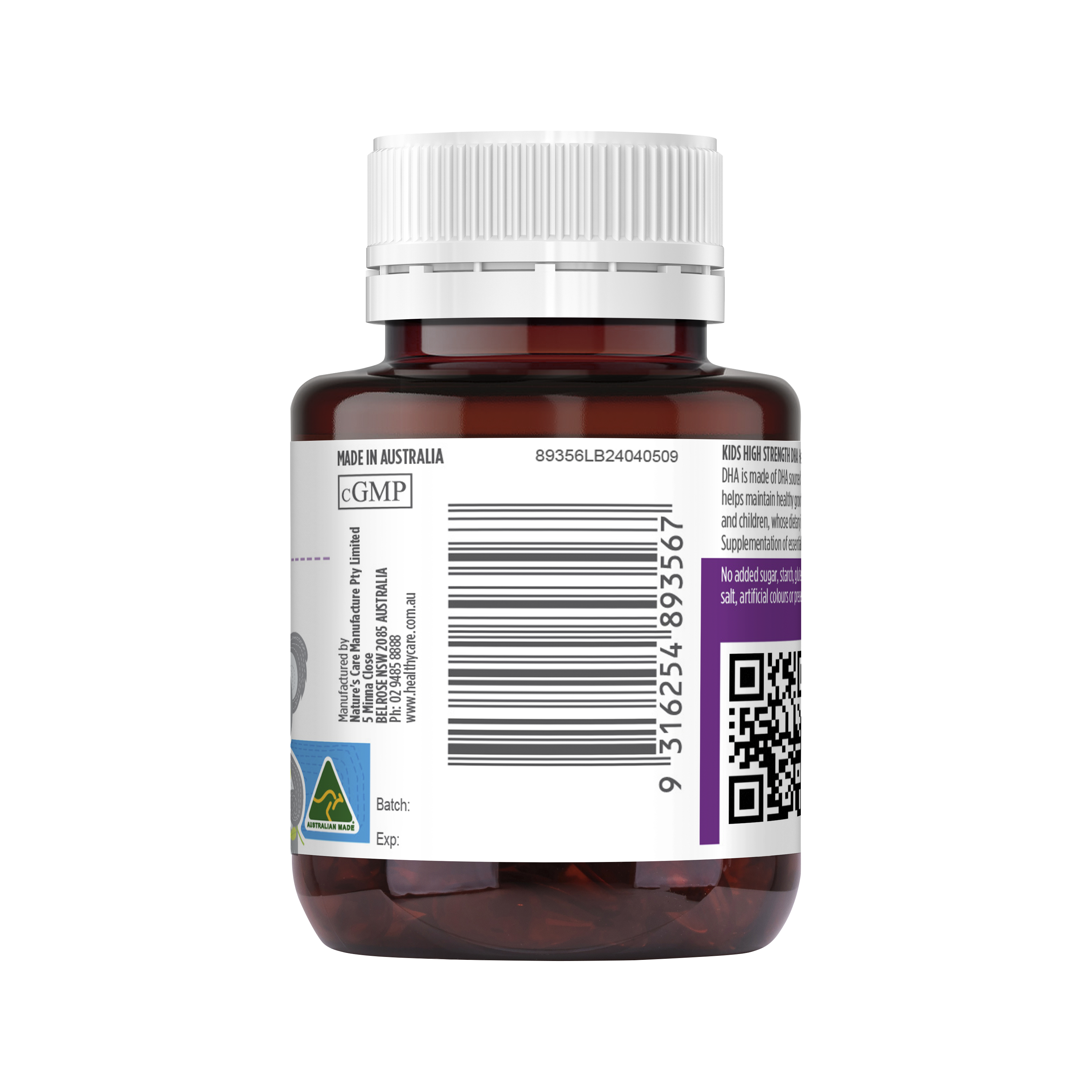 Healthy Care Kids High Strength DHA  60 Capsules