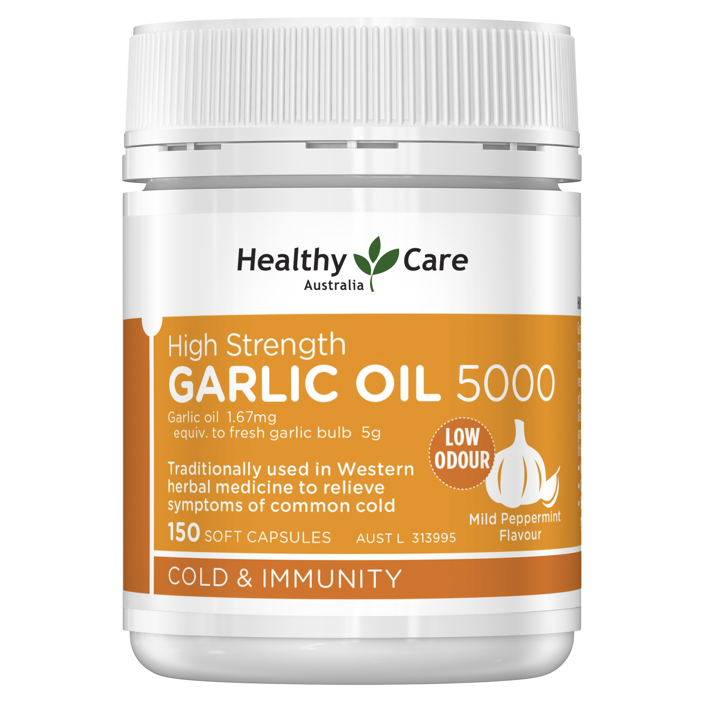 Healthy Care High Strength Garlic Oil 5000 150 Capsules - Healthy Care Australia