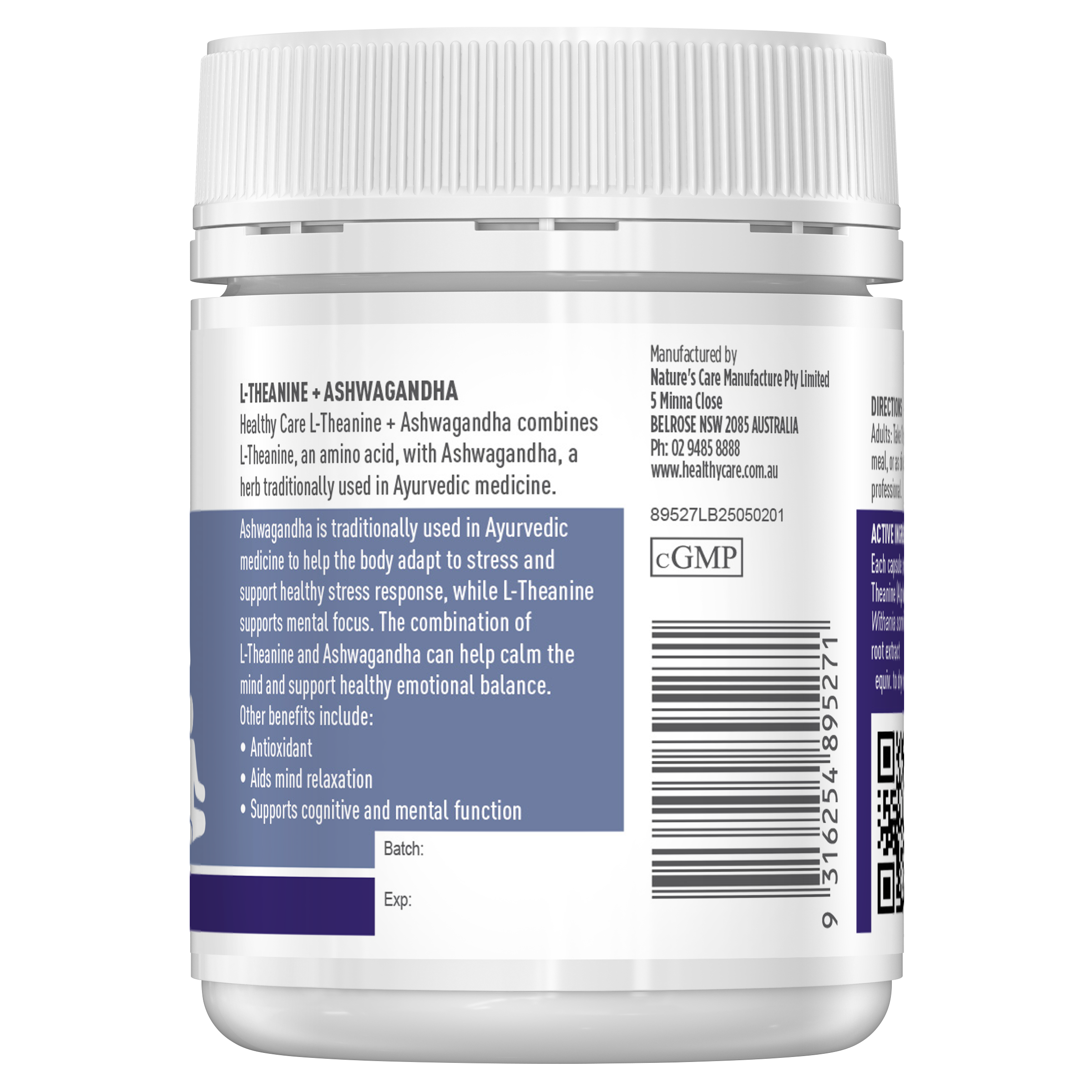 L-Theanine + Ashwagandha 60 tablets