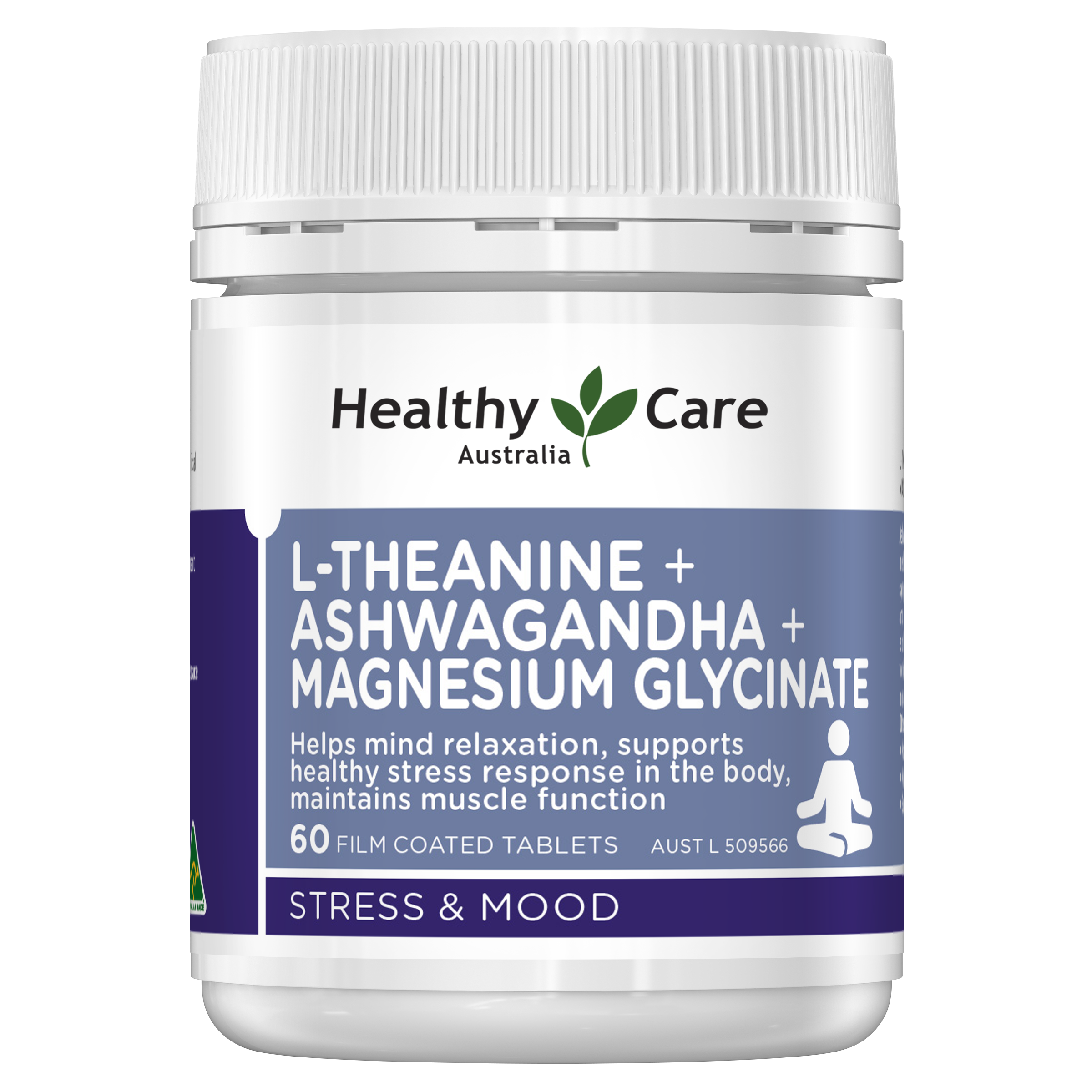 L-Theanine + Ashwagandha + Magnesium 60 tablets