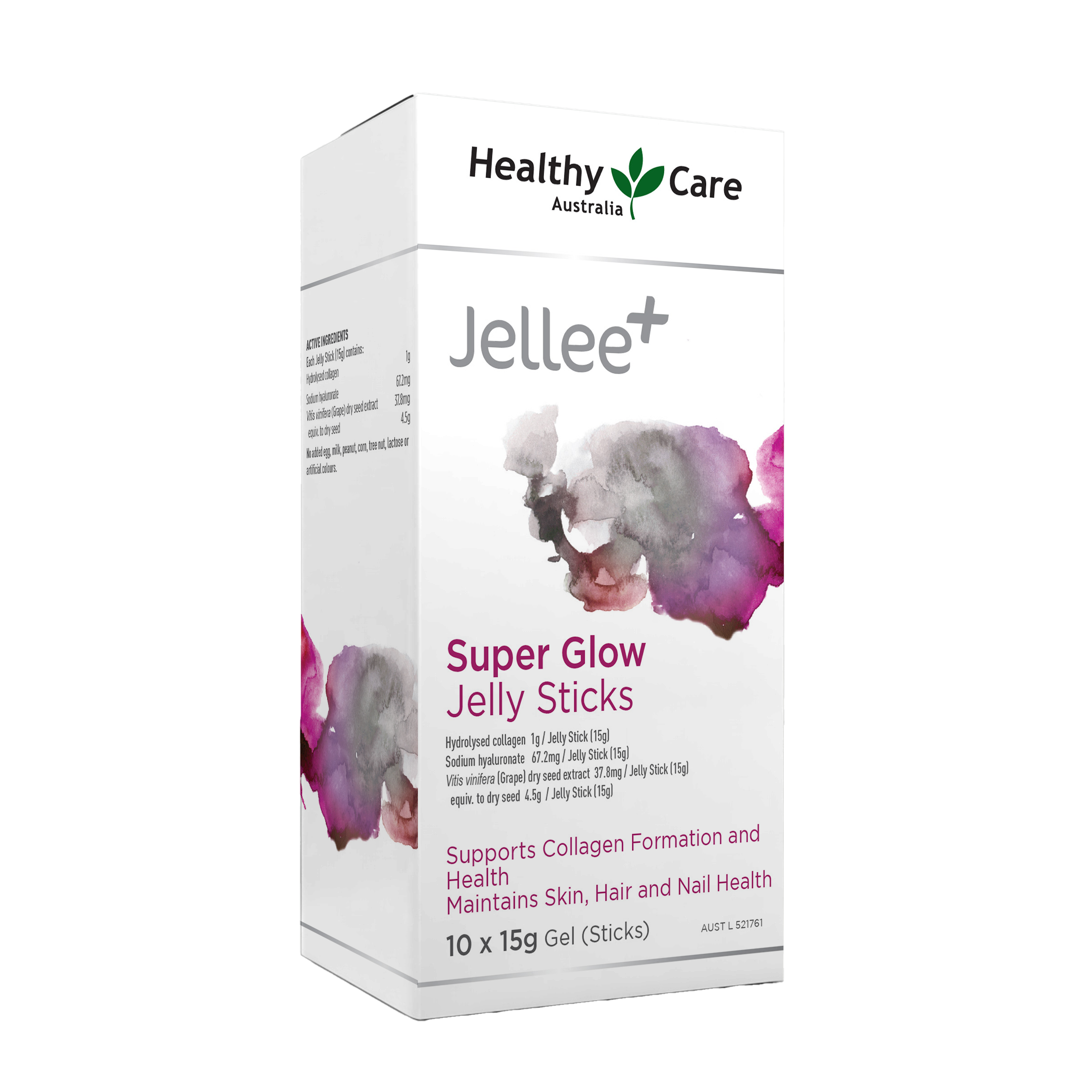 Healthy Care Jellee+ Super Glow Jelly Sticks 10*15g Sticks