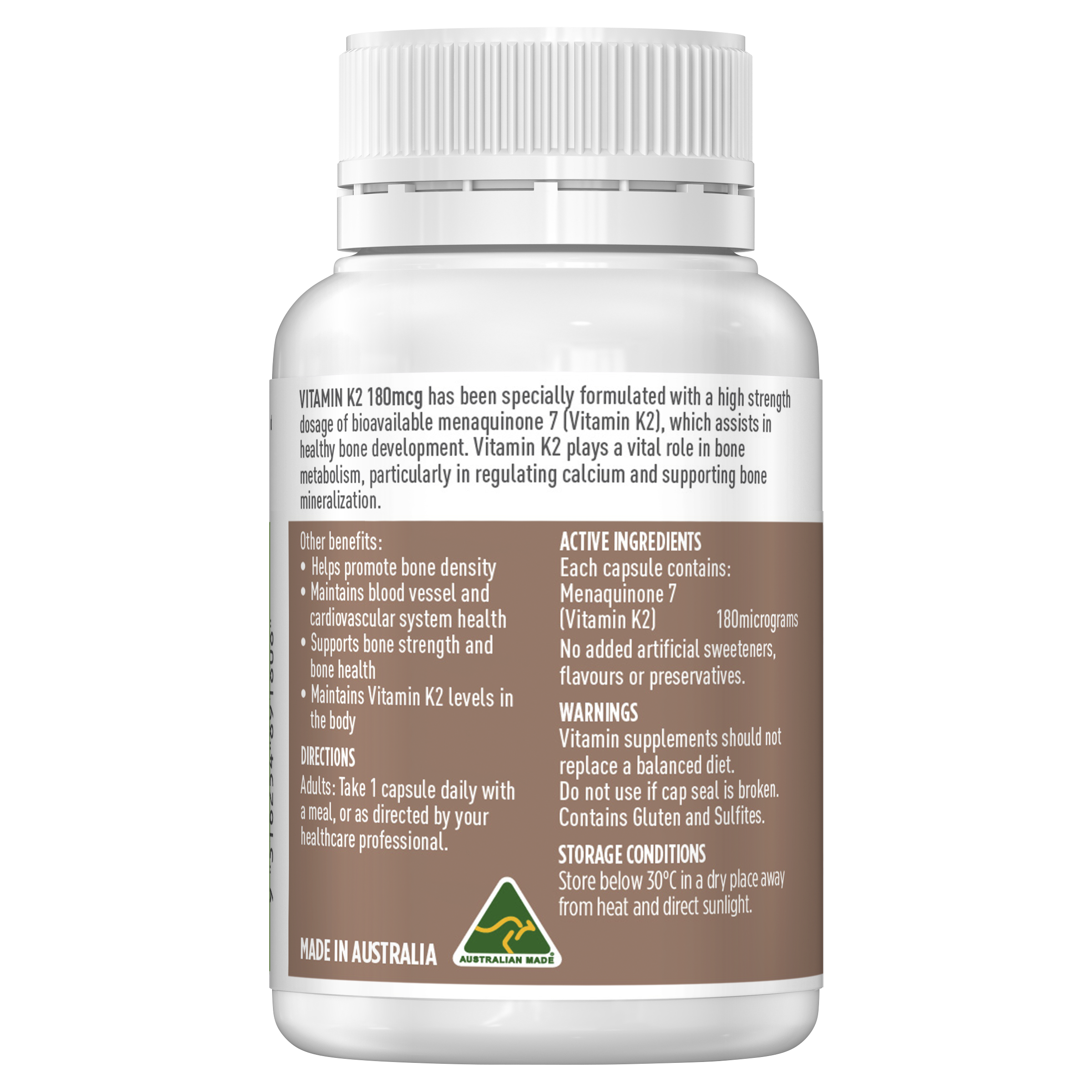 Healthy Care Vitamin K2 180mcg 50 Hard Capsules